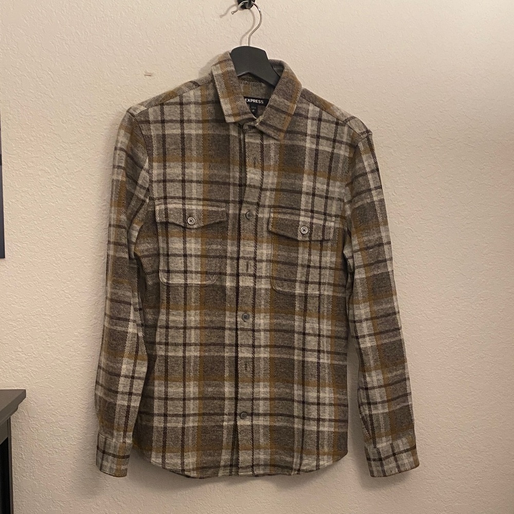 Plaid Button-Up Shirt
